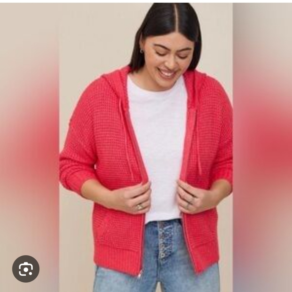 Torrid Vibrant Red Hooded Zip Up